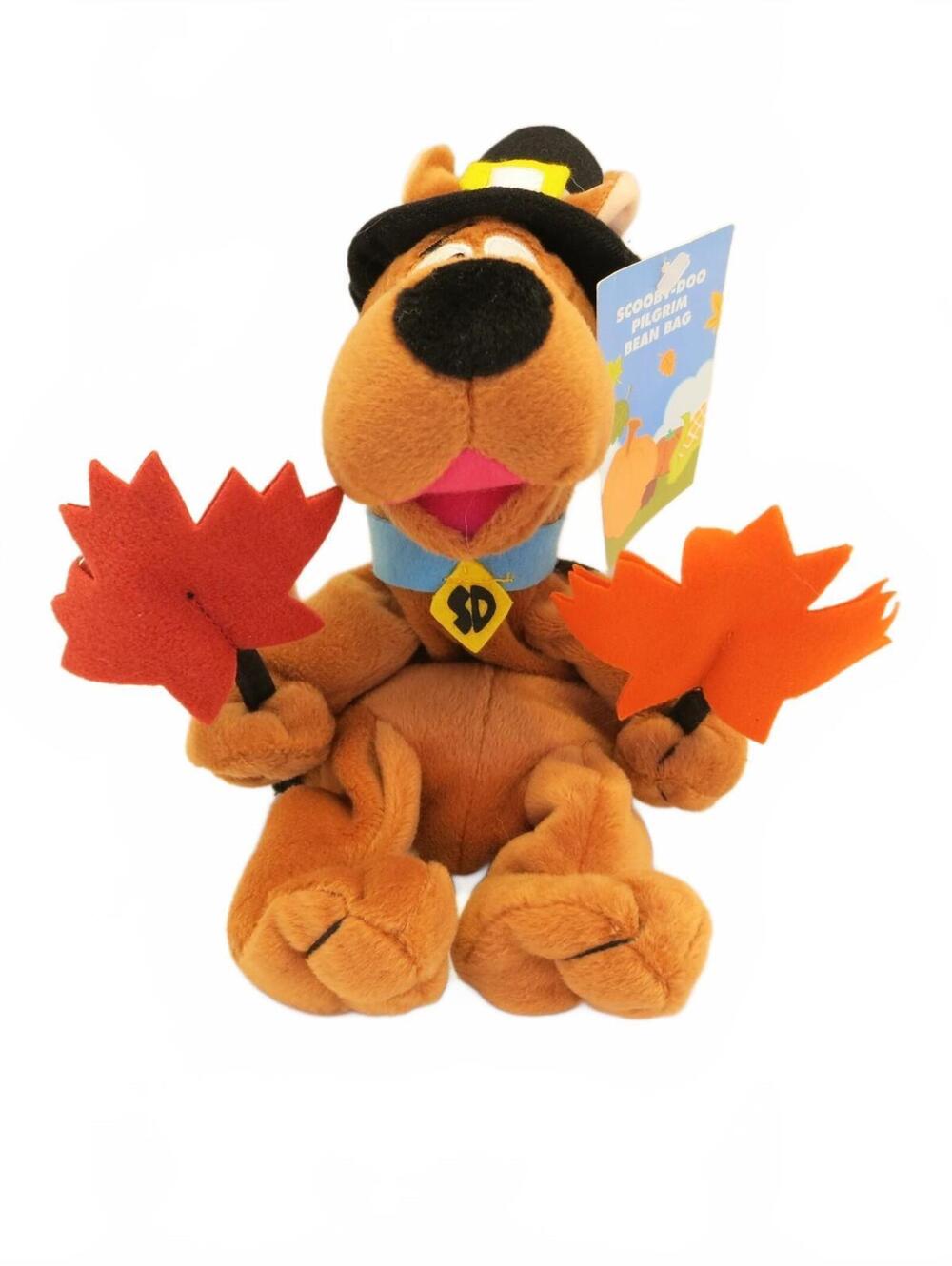 Vintage 1999 Scooby-Doo Pilgrim Bean Bag Plush Thanksgiving Warner Bros Studio